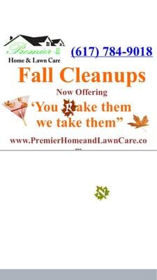 We are now offering 10% off on all fall clean ups agreed on before October 20th, 2014.