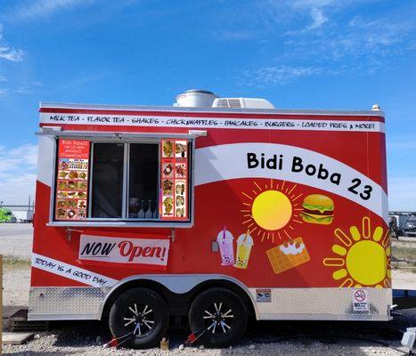 Bidi Boba 23. Boba milk tea Brunch waffles Burgers