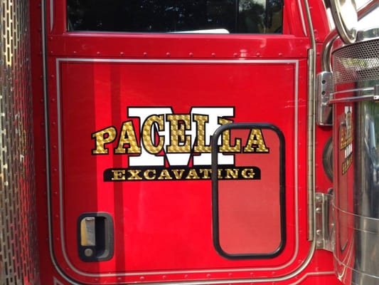 Gold Leaf lettering on large tractor