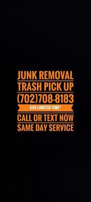 Junk Removal Trash Pick up