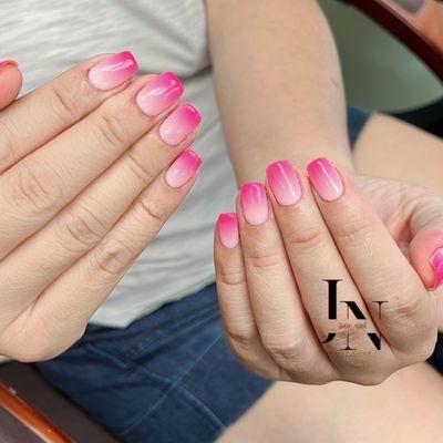 Gel manicure with ombre