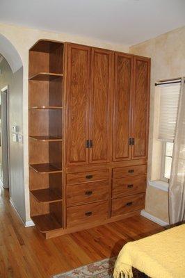 Faux bois cabinetry.