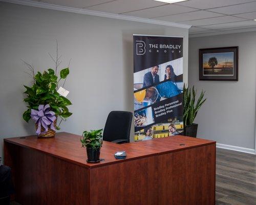 Inside the lobby at The Bradley Group