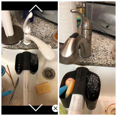 Before and after. Faucet change.