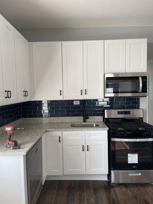 New kitchen with backsplash tile