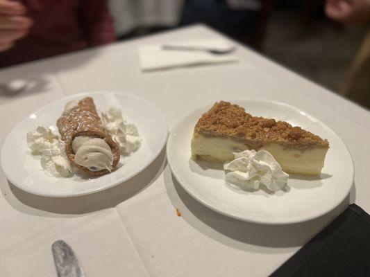 Cheesecake & Cannoli