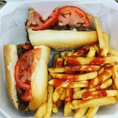 Cheese Steak with Fries