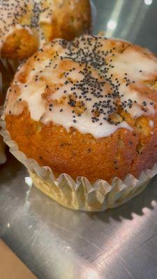 Lemon poppy seed muffin