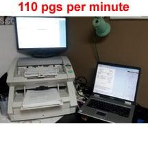 High speed high volume document scanning.