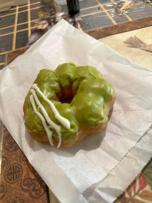 Green tea mochi donut