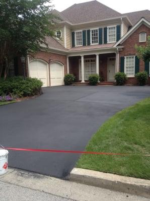 Driveway with crack repair