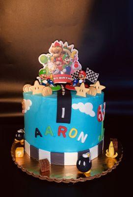 Custom Mario Cart Theme Cake (8" round)