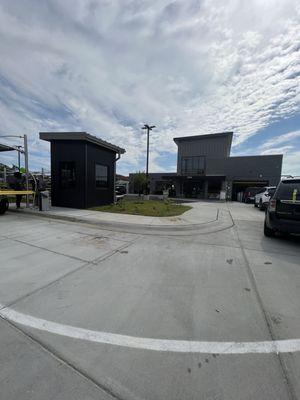 Exterior car wash entrance