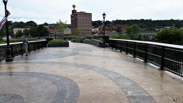 From the center of the bridge looking north.