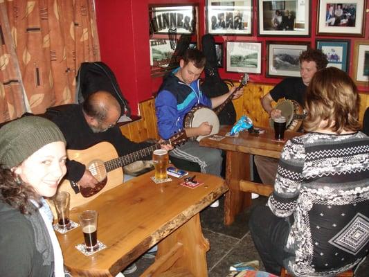 Ruth singing with Irish musicians, in Ireland-her dream!