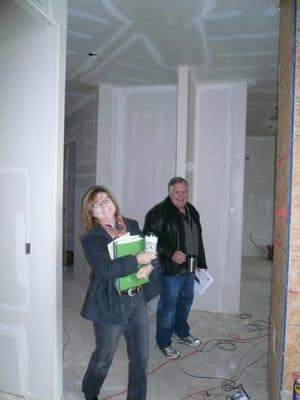 Loraine and Ken seeing the progress of their new home!