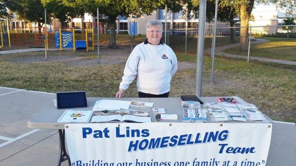 Pat Lins Homeselling Team Table at Shore Acres Elementary School