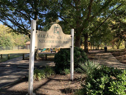 Park Entrance Sign