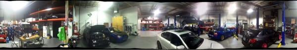 Impromptu panoramic pic in the shop area.