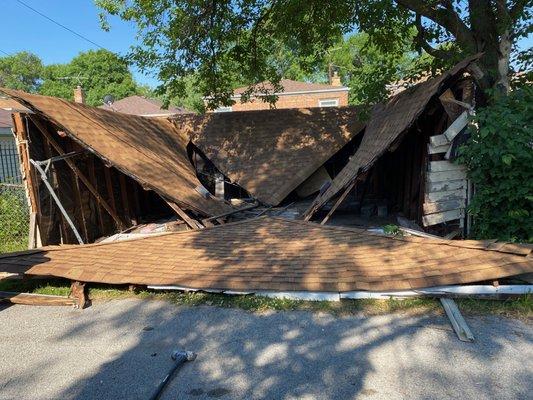 Demolition on a clients garage