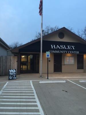 Haslet Yoga saves you money by sharing the community center while providing safe and fun yoga classes with a certified instructor.