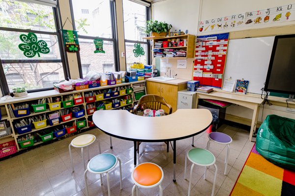 Collaborative tables for group learning and connecting with the teachers