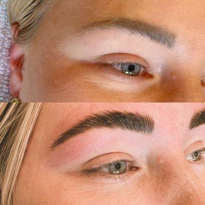 Brow lamination and tint