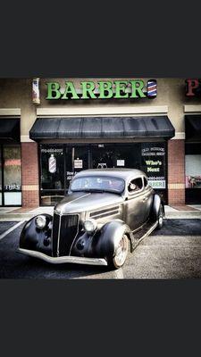 Old school car for an Old School Barber Shop