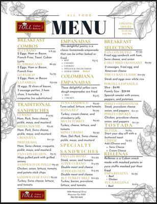 Current Menu