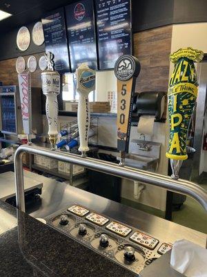 Ice Cold draft beers on the new BottomsUp draft system