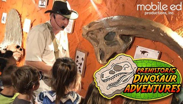 Prehistoric Dinosaur Adventure Hands-on School Assembly Program #mobileedproductions #schoolassemblyprograms www.mobileedproductions.com