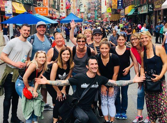 Luke sharing Chinatown with some new friends.