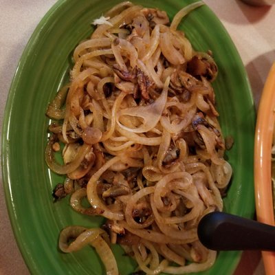 Side of grilled onions and mushrooms