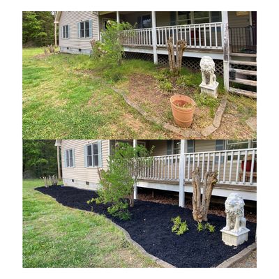 Weed removal and mulch installation