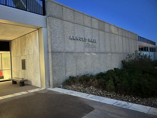 Signage on front of building