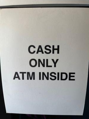 cash only bar!