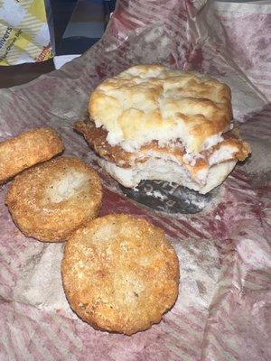 Cajun Filet Biscuit Combo with Bo rounds