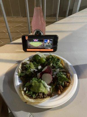 Watching the Giants game while having tacos, 7/9/2021.