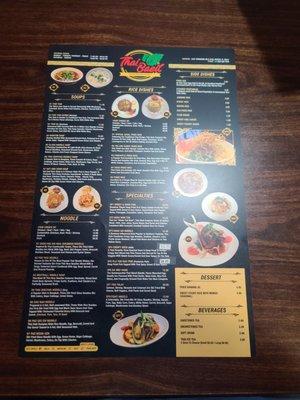 Thai Basil Menu