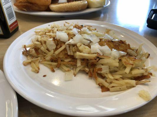 Hash browns with onion