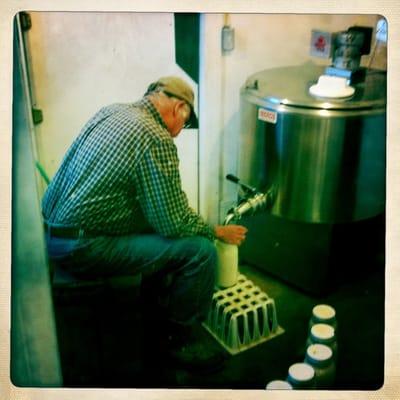 Bottling the raw milk