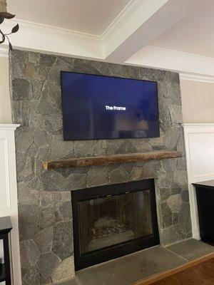 75" Samsung Frame TV on Stone