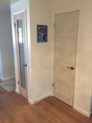 Check out the custom glazed pantry door he made for us!