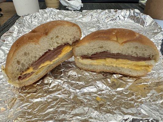 Taylor Ham Egg and Cheese on a Roll