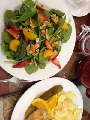 spinach salad.  You can also get it with grilled shrimp,