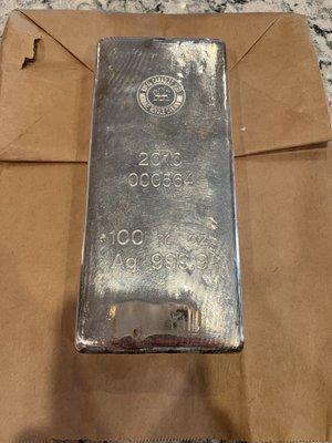 1000 oz silver bar