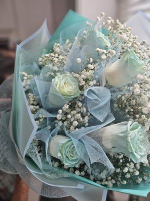 Tiffany Blue Hong Kong Style Flowers