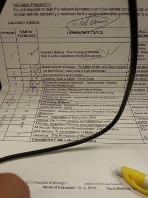 Bio lab syllabus