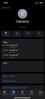 This is a call log of when she actually called me back. The actual call was 4 minutes.