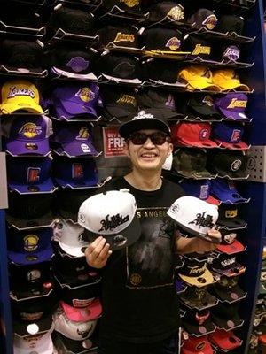 Showing off my Los Angeles Lakers-Clippers spirit and Clippers city edition hats 12-12-19!!!